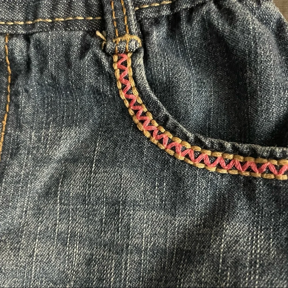 OshKosh Boho Denim Shortalls Girls 12mo